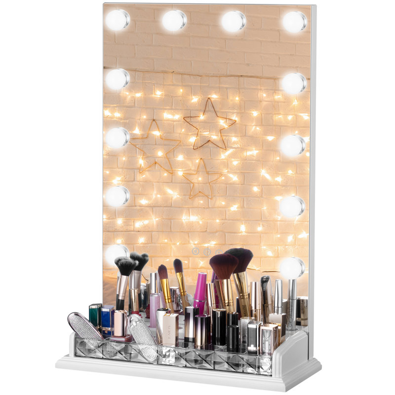 Rosdorf Park Schuler Vanity Hollywood Touch Control Frameless Lighted